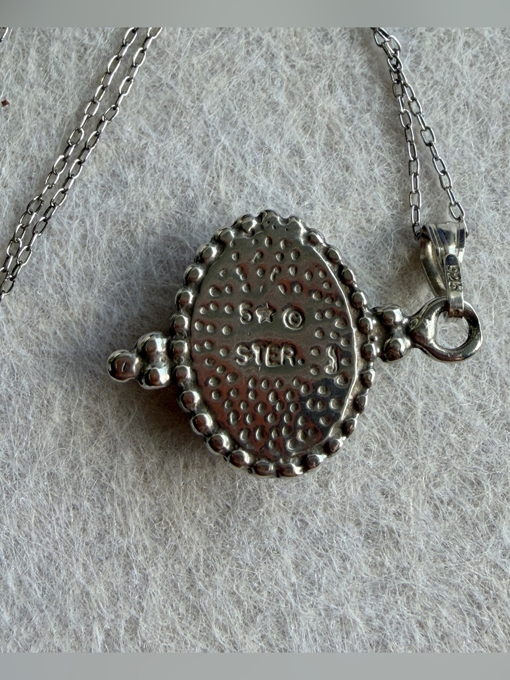 Five Star 925 Sterling Silver Turquoise Inlay Pendant Necklace Southwestern 18” - Picture 6 of 11